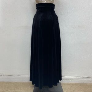 Halloween Black Velvet Maxi Skirt